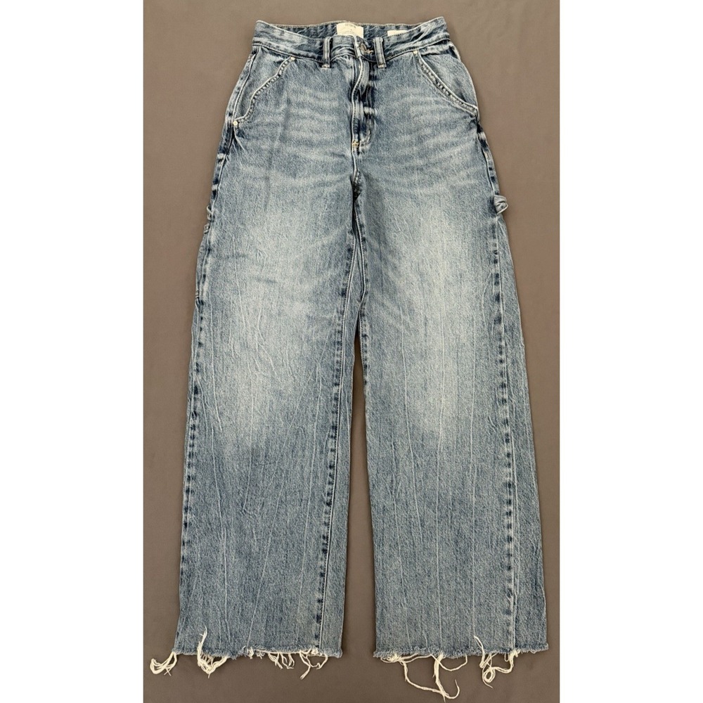 Cotton:On Jeans Women's Size 24 High Rise Loose Straight Carpenter Medium Wash